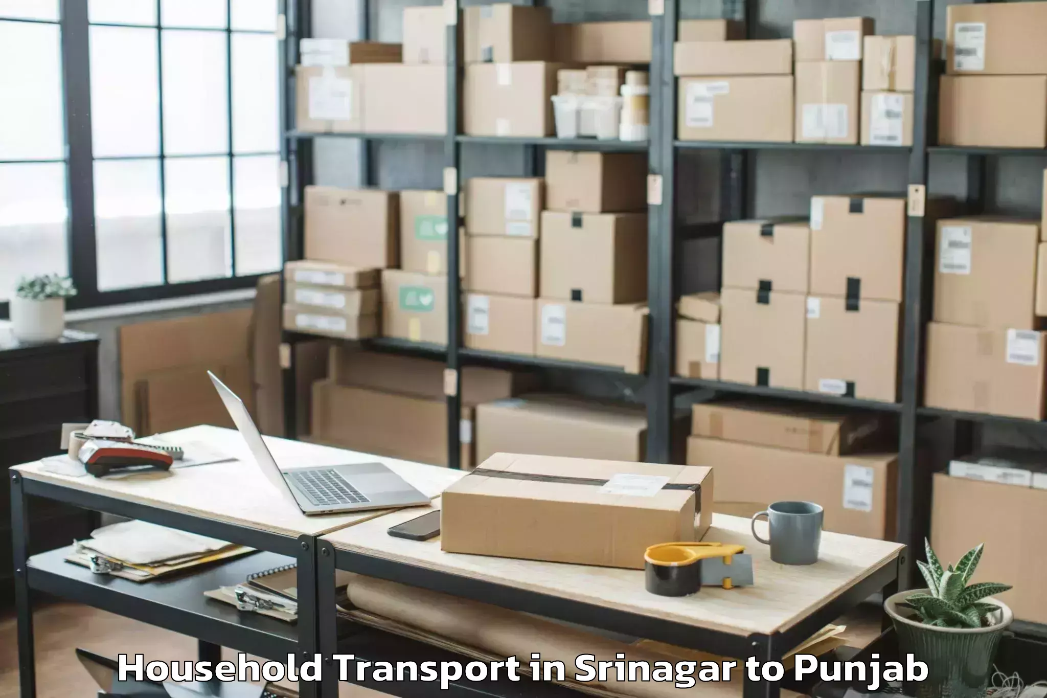 Affordable Srinagar to Mohali Household Transport